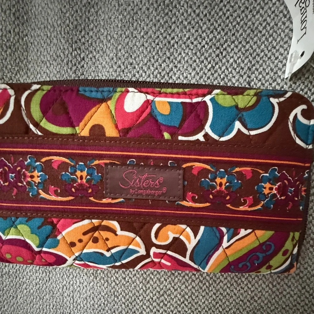Longaberger Sisters Floral Quilted Wallet‎